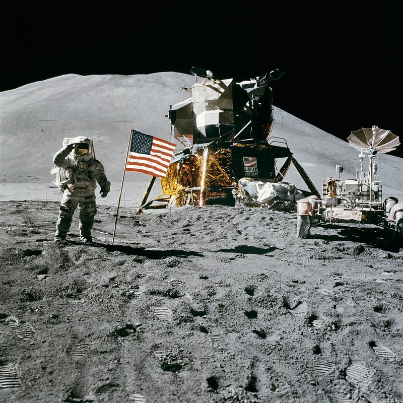 Moon Astronaut Spacewalk